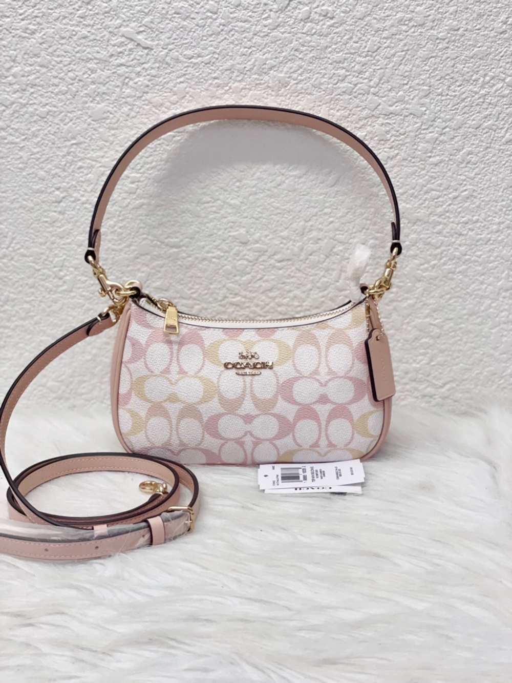 NWT Coach Teri Mini Crossbody Bag In Pretty Signature Canvas CDW52